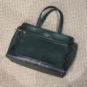 Kate Spade Dark Green and Black Satchel